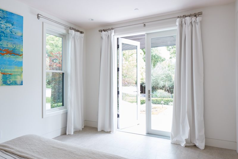 Bedroom French doors to garden