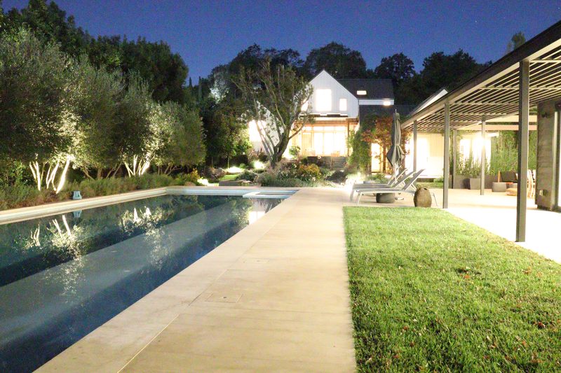 Full property at night